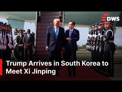 MUST WATCH: Crowds Cheer as President Trump Arrives in Busan, South Korea to Meet Xi Jinping | AC1G