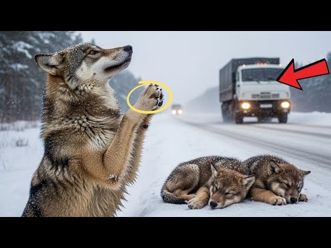 В МЕТЕЛЬ ВОЛЧИЦА С ВОЛЧАТАМИ МОЛИЛА О ПОМОЩИ НА ТРАССЕ. ВЫБОР ВОДИТЕЛЯ ИЗМЕНИЛ ВСЁ