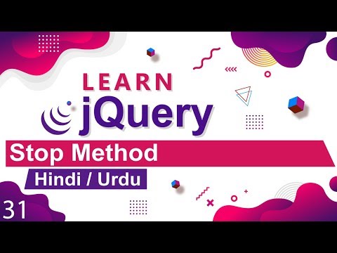 jQuery Stop Method Tutorial in Hindi / Urdu