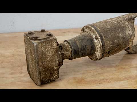 Old Handheld External Concrete Vibrator Restoration