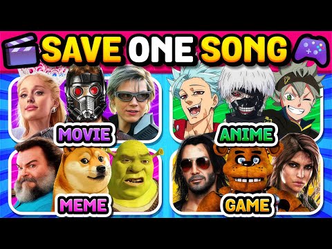 Movie, Anime, Meme, Game🤩 Save One Song | Music Quiz 2025