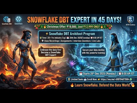 Snowflake SQL AWS Airflow DBT Real Time Projects 9PM IST 17 Dec 2025