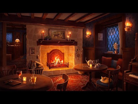 Cozy Jazz on a Rainy Night at the Sleepy Owl Inn ~ [no mid-roll ads]