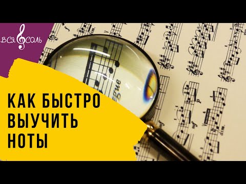 Как быстро выучить ноты в скрипичном и басовом ключе