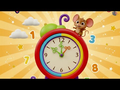 Hickory Dickory Dock ⏰🐭 | Cute 3D Nursery Rhymes for Kids | Laila Fun