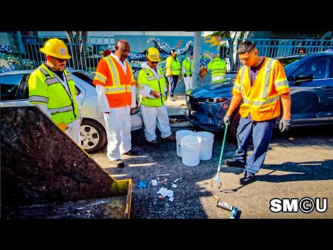 𝗛𝗔𝗭𝗠𝗔𝗧 𝗜𝗡 𝗩𝗘𝗡𝗜𝗖𝗘: Crews Remove Syringes and Toxic Debris During Homeless Encampment Cleanup
