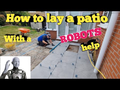 How to lay a patio with a robot.- Patio tutorial