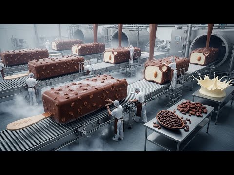 Inside a Magnum Ice Cream Factory From Fresh Cream to Chocolate Coated Bars Full Process