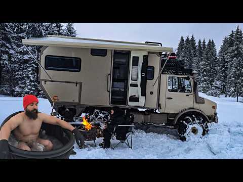 KAR KAMPINDA BUZ BANYOSU