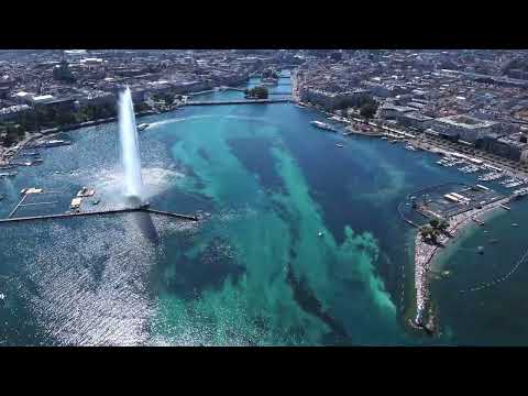 Lake Geneva, Switzerland Drone Shot