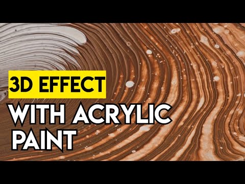 Dreamy Earthtones! Crazy 3D Effect with Acrylic Paints!