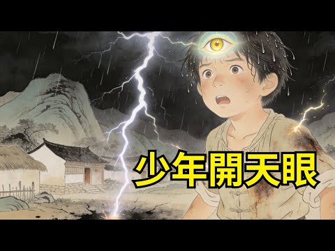 山村少年被雷劈了居然沒死，額頭上還長出第三只眼睛，壹眼就能看穿披著人皮的妖怪，救了整座城的人免遭血祭！#民間故事 #故事頻道 #感人故事 #情感