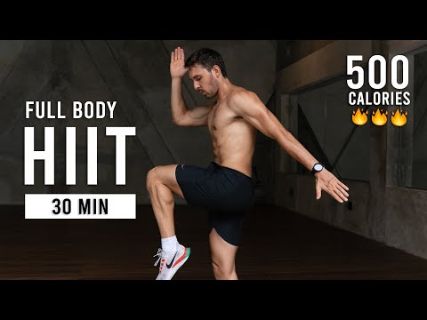 30 Min Intense HIIT Workout For Fat Burn & Cardio (No Equipment, No Repeats)