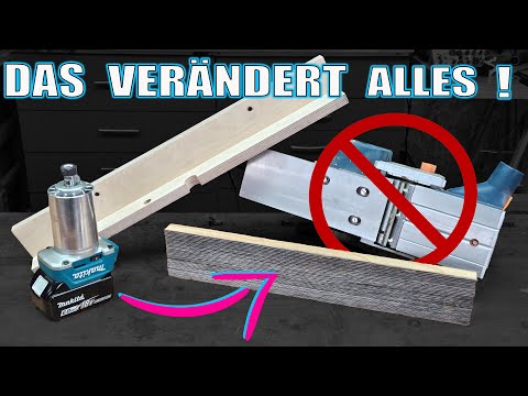 Do NOT buy a jointer - planing wood with the router - JIG - device