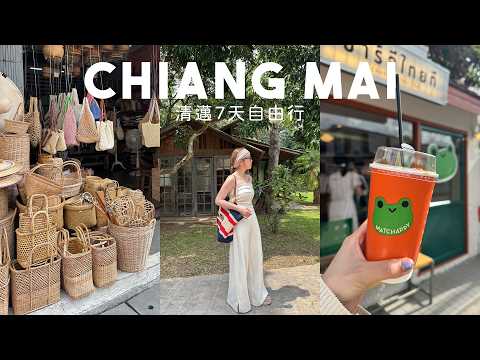清邁7天自由行VLOG🇹🇭爆吃平價美食😋逛遍市集/便宜按摩/山上住宿/叢林滑索/沙灘車/打拋豬飯✨大象咖啡廳🐘瑜伽體驗🧘｜Chiang Mai Vlog
