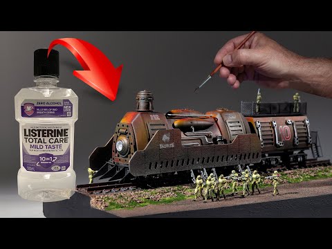 A Futuristic Locomotive Protects The Wasteland From Scavengers #diorama #3dprinting #train