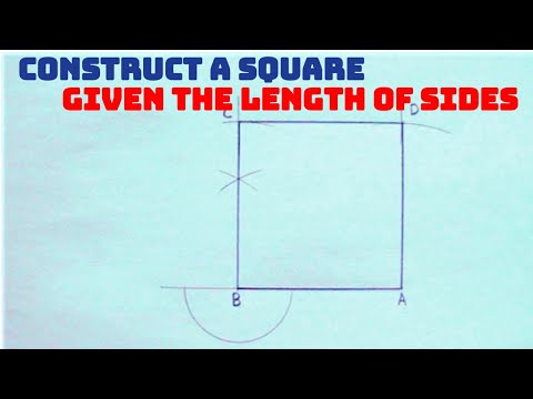 HOW TO CONSTRUCT A SQUARE GIVEN THE LENGTH OF SIDES || Geometrical construction || Technical drawing