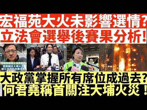 大埔宏福苑五級大火未影響選情?|立法會選舉後賽果分析!|江旻憓壓倒性票數勝出!|何君堯稱首關注大埔火災!|大政黨掌握所有席位成過去?|井仔點睇 #大埔宏福苑五級大火 #立法會選舉 #宏福苑民建聯
