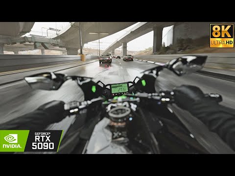 Cyberpunk 2077: POV Hyper-Realistic Motorbike Ride on RTX 5090 with DreamPunk 3.1.1 Graphics in 8K