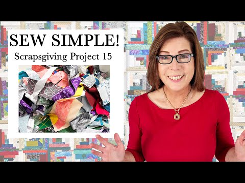 β»οΈ Tame Your Scraps π Charity Quilt from Scraps βοΈ | Scrapbuster | Wonky Log Cabin