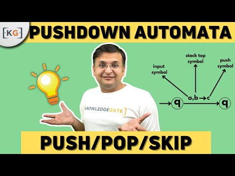 9.3 Push, Pop, Skip Operations on Pushdown Automata  | TOC | Theory of Computation | Automata Theory