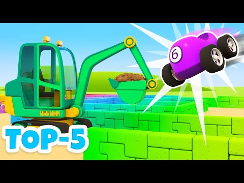 Die Helfer Autos Zeichentrickserie für Kinder | TOP 5 Cartoons als Kompilation | Helfer Autos