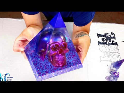 # 475 - 💀 Pyramid Resin Tutorial with Skull!  Gorgeous Results! ~ Resin Tutorial