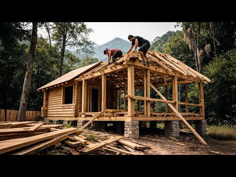 We Built Our Wooden House Together | by @PrimitiveSkillsnet