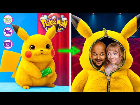 가짜 포켓몬 vs 진짜 포켓몬! 영화관에 쉽게 몰래 들어가는 챌린지!