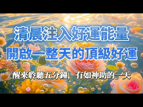 頂級好運音樂（⚠️注意：醒來聆聽五分鐘，有如神助的一天），清晨注入好運能量，開啟一整天的頂級好運，吸引力法則，正念練習，宇宙法則，能量音樂，好運調頻
