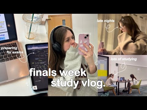 STUDY VLOG 🎧📚 final exam week, lots of studying, sleeping at 3am & productive daily uni life ₊˚⊹♡