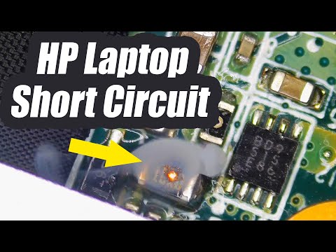 HP Laptop No Power - Troubleshooting Short circuit - Watch component blow on camera