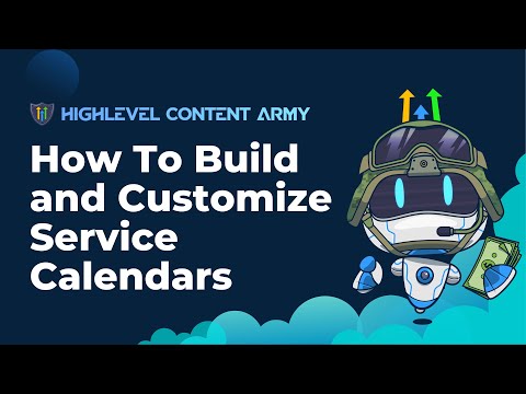 How To Build and Customize Service Calendars