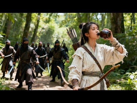 Kung fu movie!The bamboo hat-wearing girl’s archery is unmatched,killing 10 top masters in seconds!