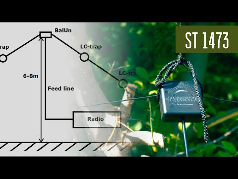 Tri-band 20/40/80m trap antenna ST1473