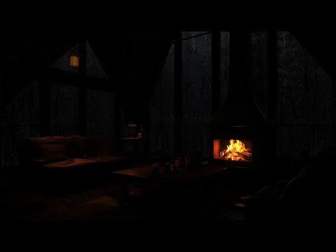 No Ads ๐ง๏ธRainy Night in a Cozy Forest | Fire Crackles & Gentle Rain for Deep Sleep & Peaceful Focus๐ฅ