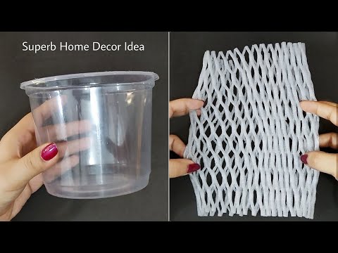 3 Superb Home Decor Ideas using Waste Fruit Foam Net and Waste Plastic Container - DIY Crafts