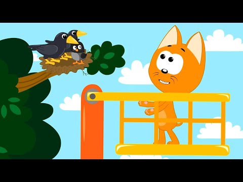 Котенок и волшебный гараж 🚜 – Автовышка – Мультфильм для детей про машинки