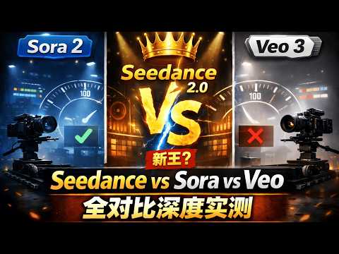 字节跳动彻底杀疯了！Seedance 2.0 深度测评：国产视频 AI 首次全方位反超 Sora 2 ？ | 附真实商用案例 | Seedance2.0 vs Sora2 vs Veo3.1全对比