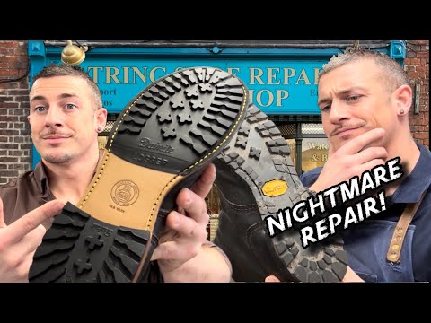 Nightmare shoe repair! These Red Wing boots Needed Rescuing ... Badly!