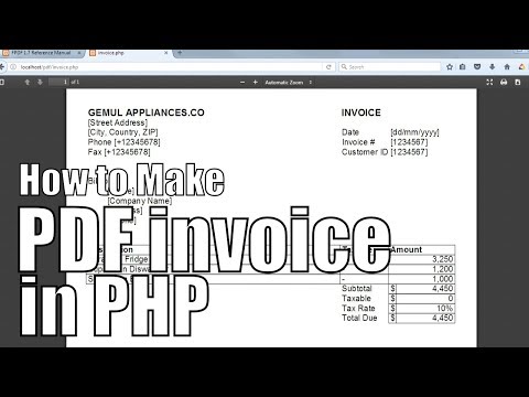 How to make printable PDF Invoices in PHP | PHP FPDF Tutorial #1