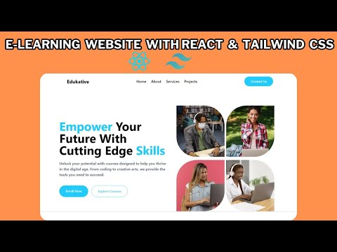 Build an E-learning Website With React and Tailwind CSS | Build E-learning Hero Section