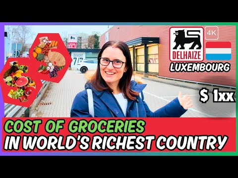 🇱🇺 Cost of Living in Luxembourg | Grocery Shopping at Delhaize Supermarket in Luxembourg [4K]