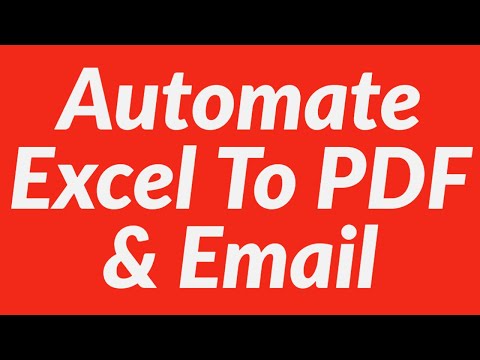 Automate Excel To PDF & Send PDF Document As Mail Attachment