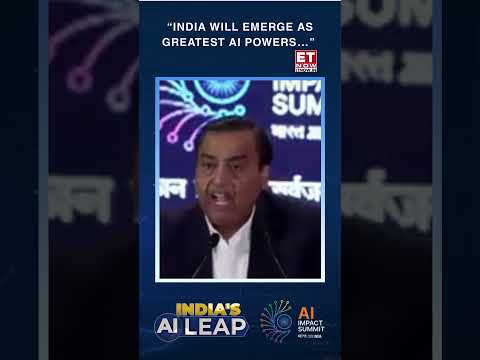 Mukesh Ambani Predicts India to Become a Global AI Powerhouse at India AI Summit | ET Now #shorts