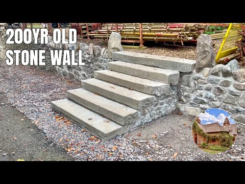 Stone wall and steps restoration