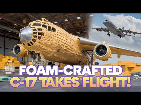 What would the process of crafting a C-17 Globemaster from foam look like?