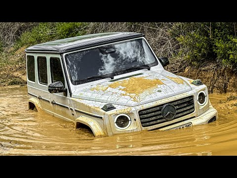 Taking the G-Class for a SWIM! 😱 EXTREME Off-Road NEW 2025 Electric G Class G580 Electric! 4k