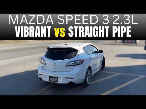Mazda Speed 3 2.3L: Straight Pipes vs Vibrant Bottle Resonator!