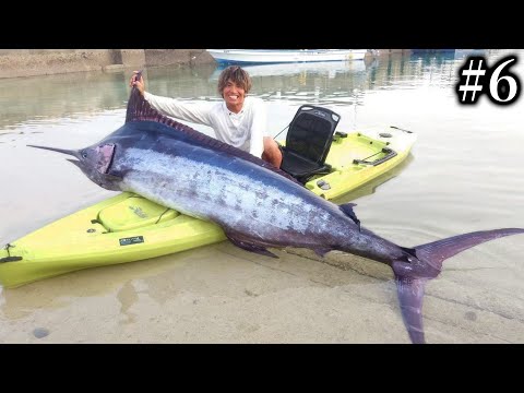 【#6】4時間の死闘！100キロ越えのカジキをカヤックで釣る！【カヤックでカジキを釣る伝説の企画】